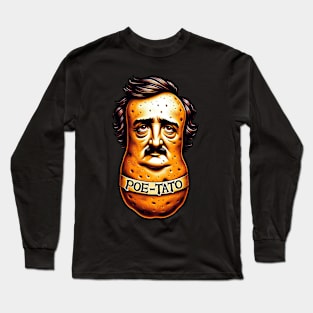 Edgar Allan Poe Poe-Tato Funny Food Pun Long Sleeve T-Shirt